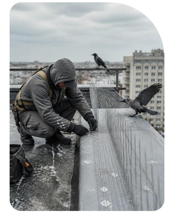 Защита от ворон под ключ в Анжере-Судженске по цене от 5129 р. | Сенат-Нжр